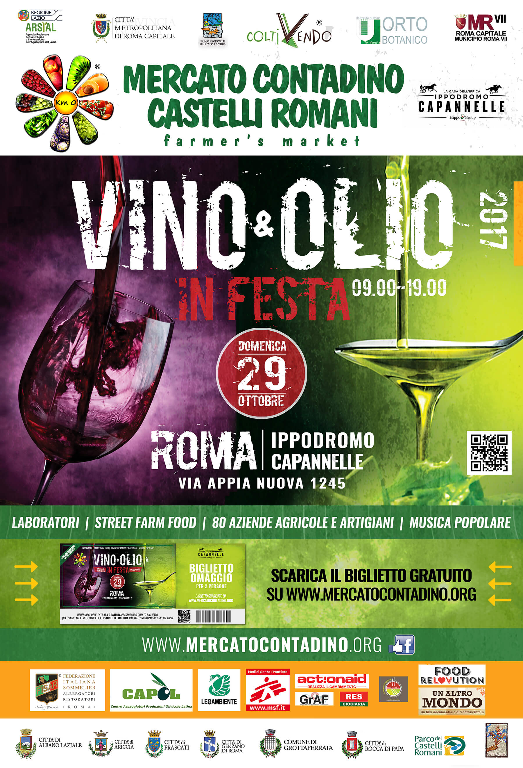 VINO e OLIO in FESTA 2017 al MERCATO CONTADINO Roma ippodromo capannelle