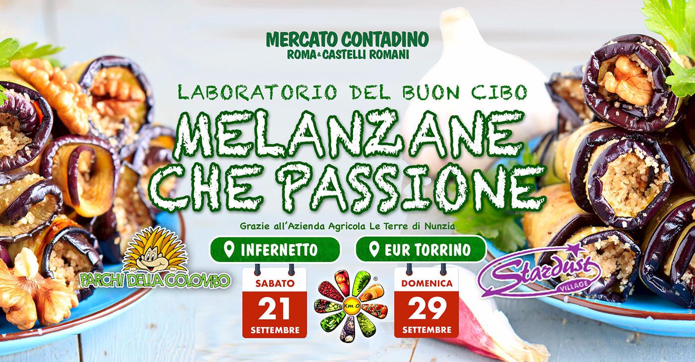 MELANZANE LABORATORIO BUON CIBO mercato contadino