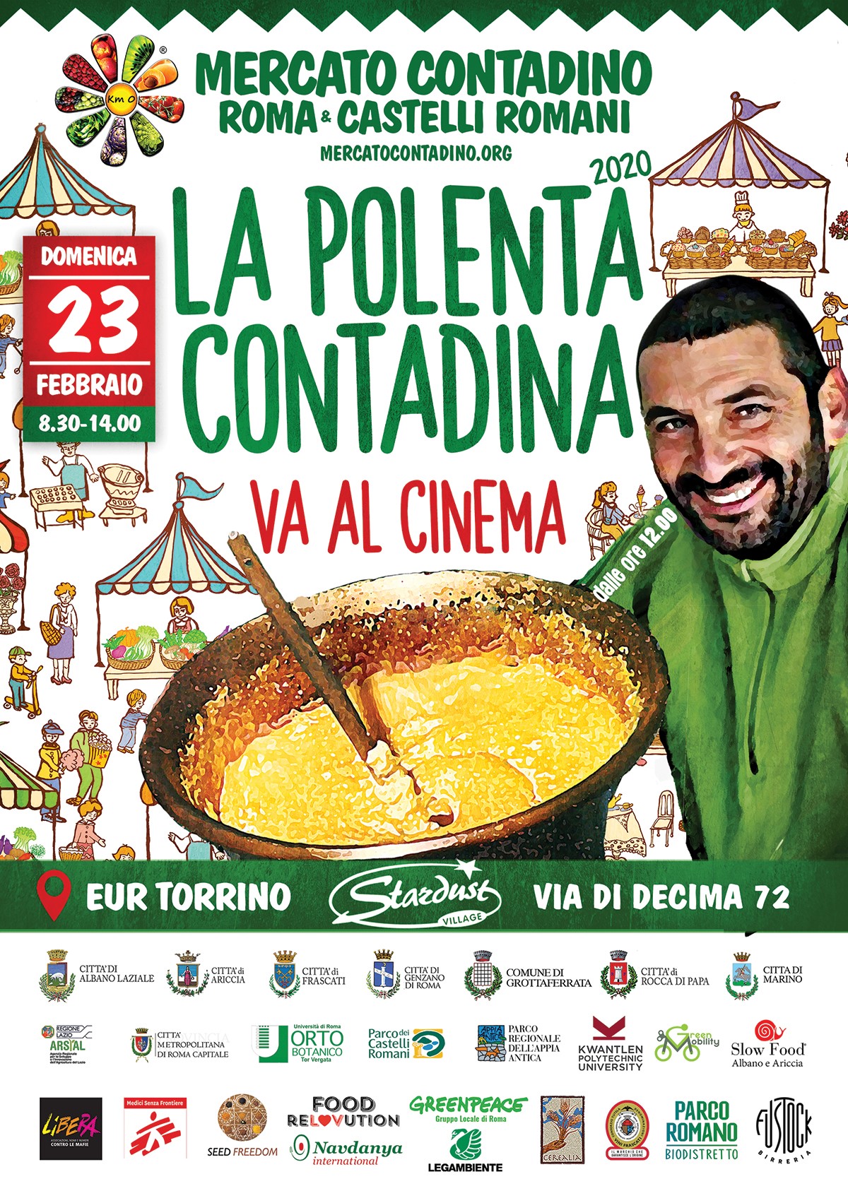 Polenta Contadina va al Cinema mercato contadino evento