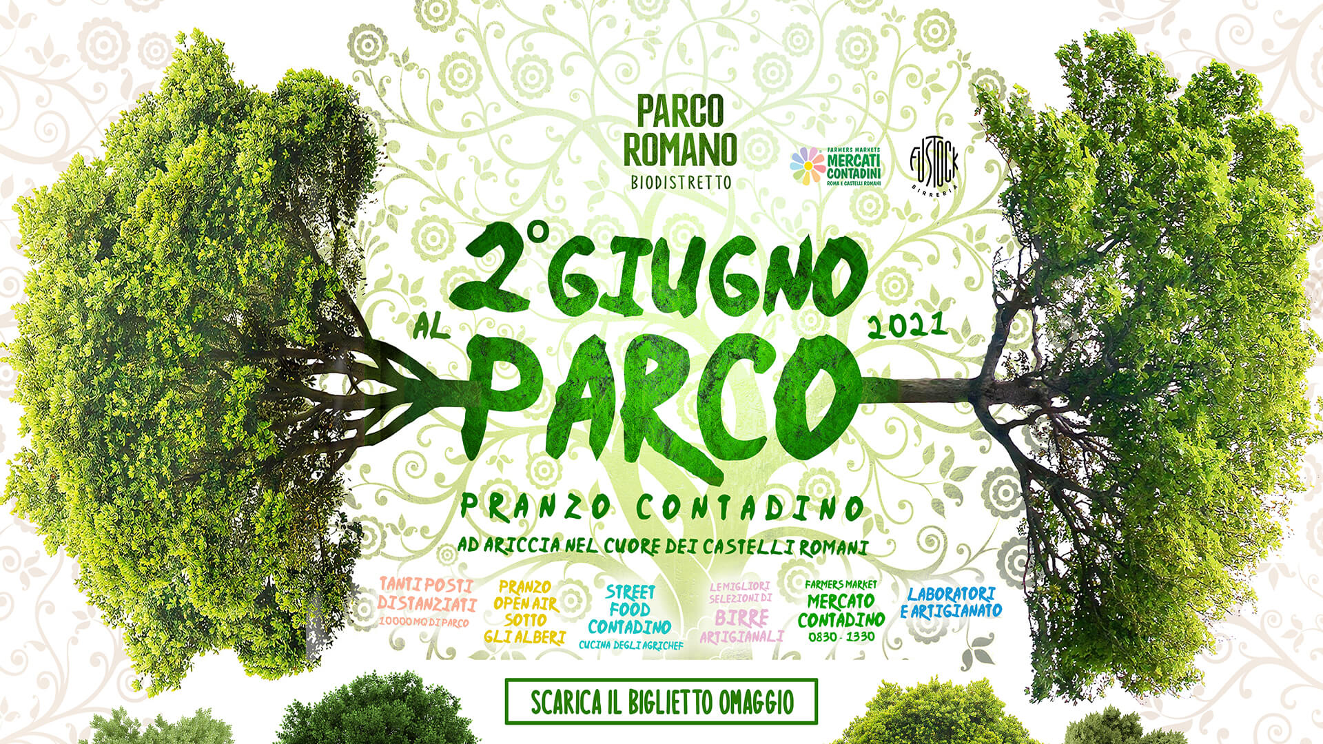 2 giugno parco romano biodistretto pranzo contadino ariccia