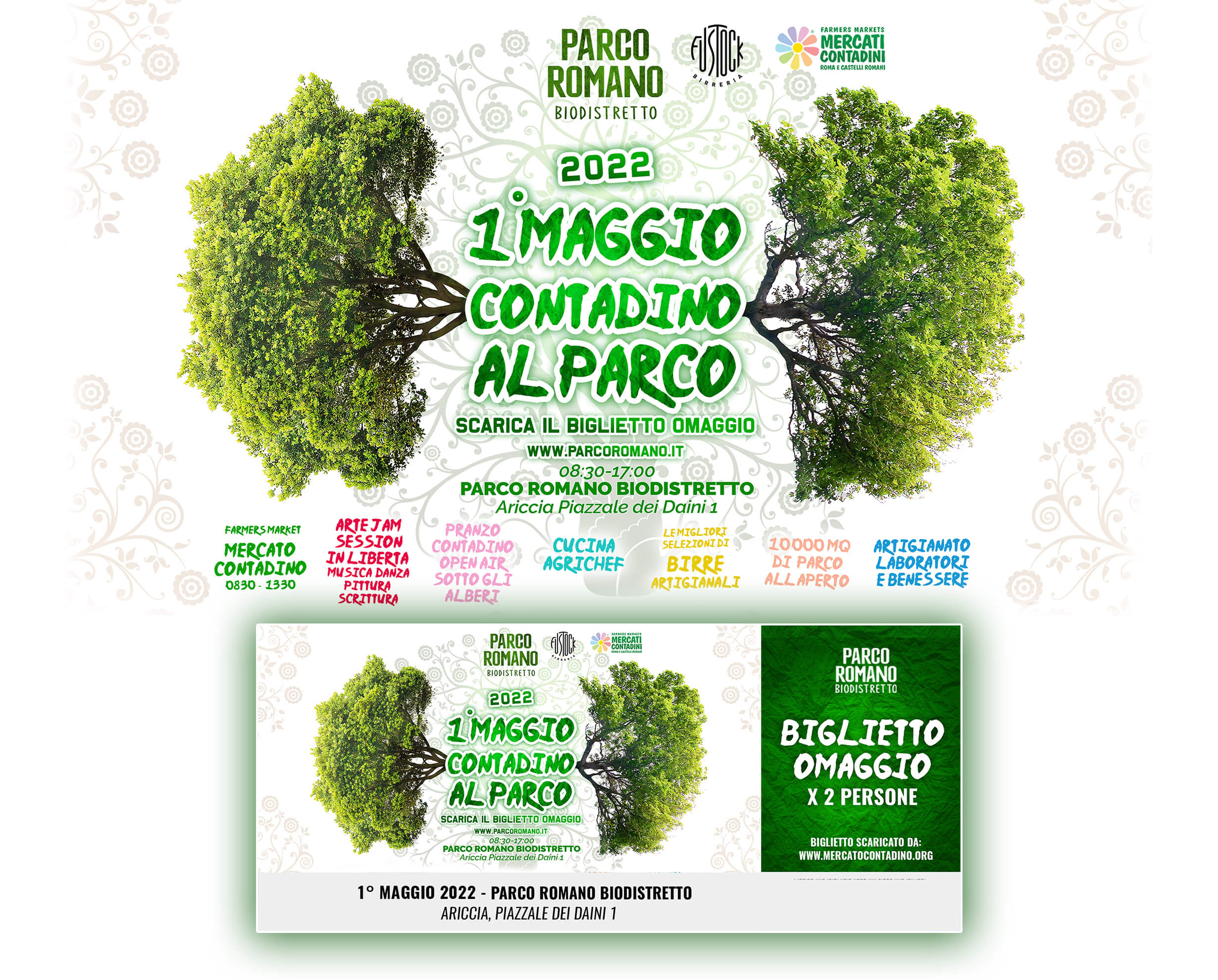 1 primo maggio 2022 parco romano biodistretto roma castelli romani scarica biglietto