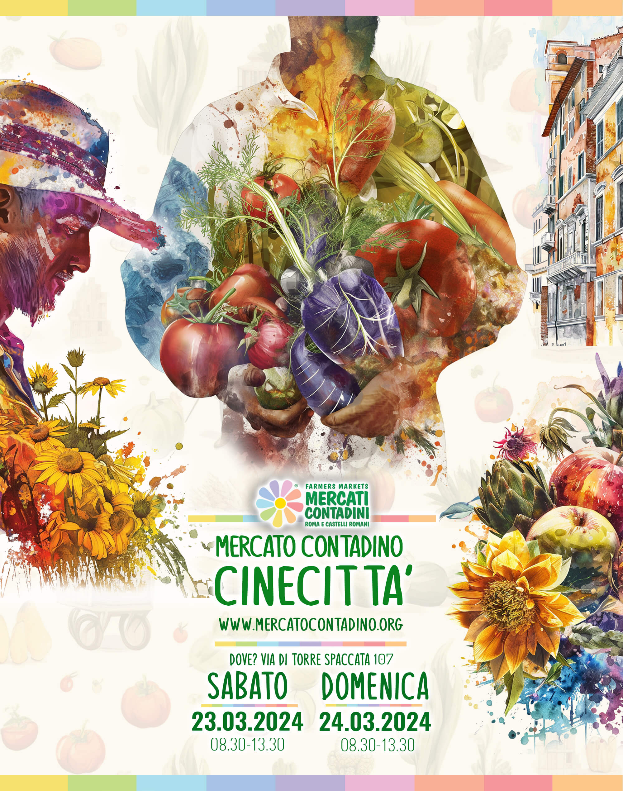 mercato contadino cinecitta capannelle appia roma marzo farmer market 2024