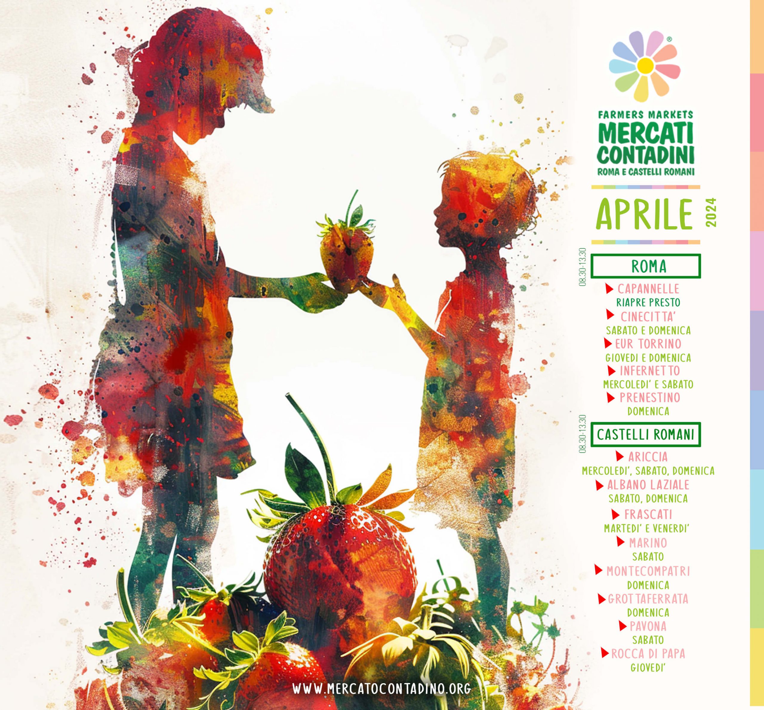 mercati contadini aprile roma castelli romani 2024