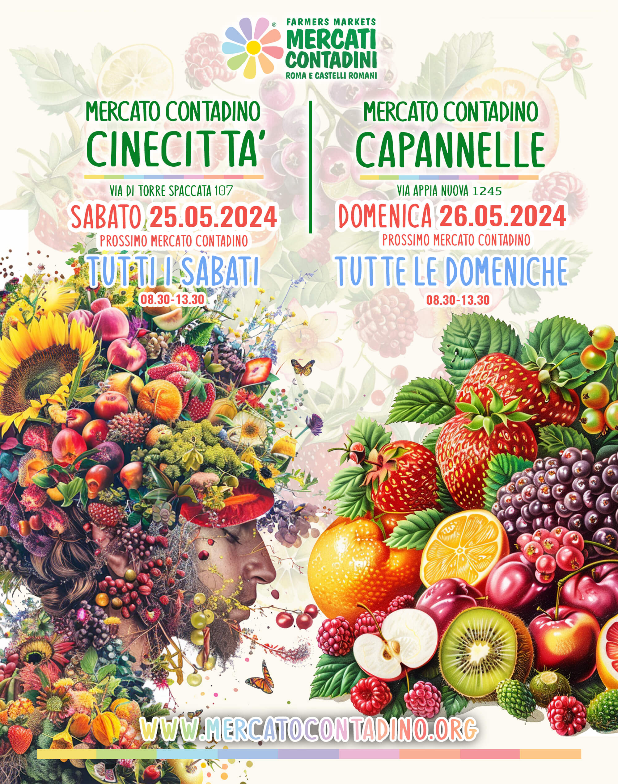roma cinecitta capannelle maggio mercati contadini mercato agricolo roma