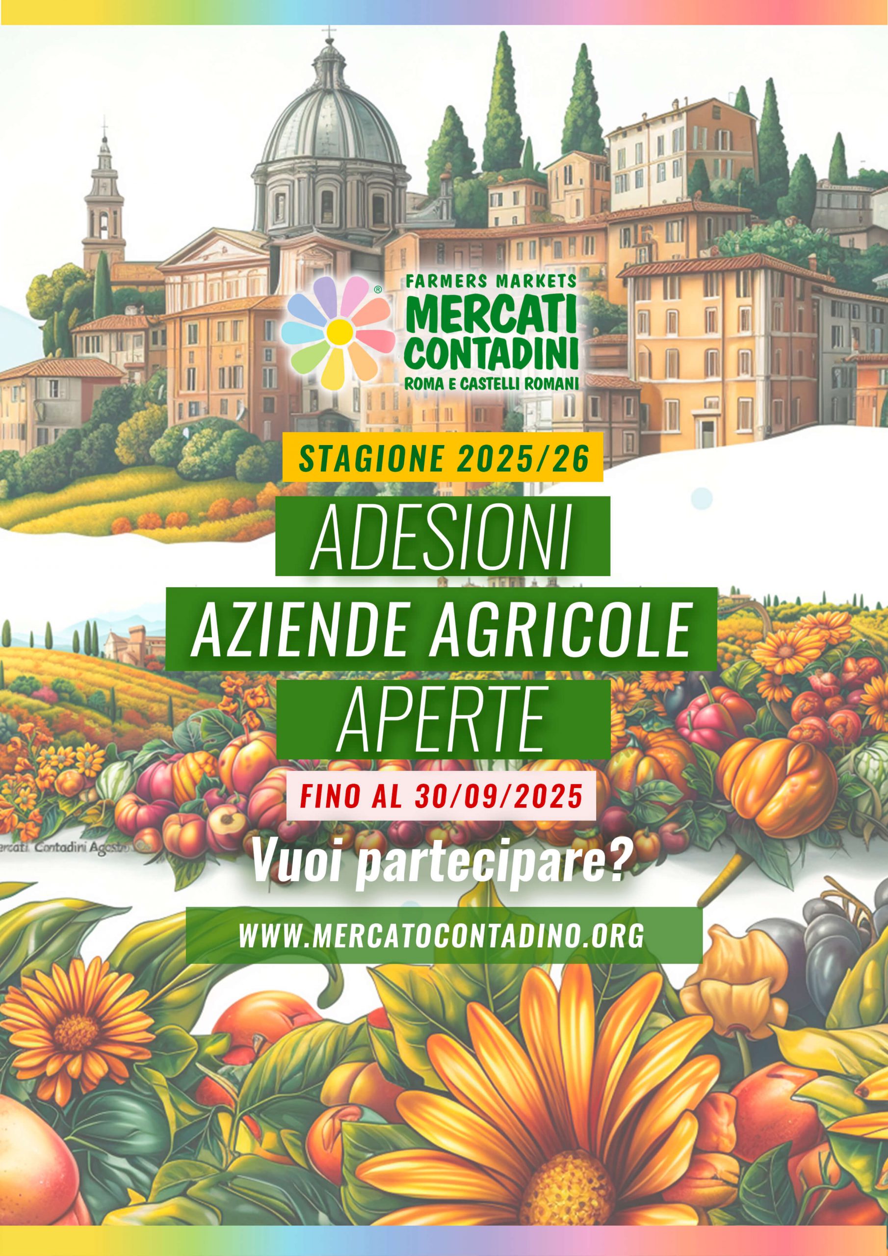 adesioni aziende agricole stagione 2025 2026 mercati contadini